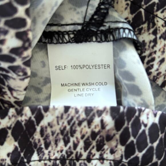 AMANDA UPRICHARD Snakeskin Annika Puff‎ Sleeve Romper-Size P/XS - Picture 8 of 9